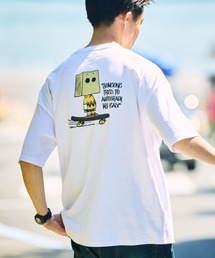 FREAK'S STORE | 限定展開 PEANUTS/ピーナッツ 別注 ビッグシルエット バックプリント クルーネックTシャツ/チャーリー・ブラウン(Tシャツ/カットソー)