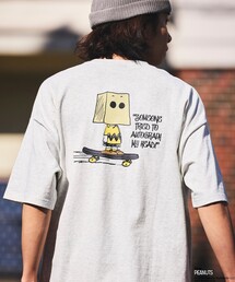 FREAK'S STORE | 限定展開 PEANUTS/ピーナッツ 別注 ビッグシルエット バックプリント クルーネックTシャツ/チャーリー・ブラウン(Tシャツ/カットソー)
