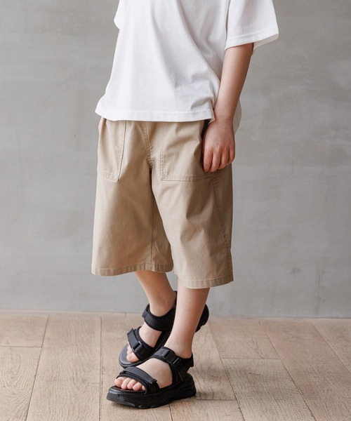 GLOBAL WORK（グローバルワーク）の「DRY/ストレッチハーフパンツ/976031（その他パンツ・キッズ・ベージュ/パープル/ブラック/カーキ/ブルー・170cm/160cm/140cm/150cm/130cm/120cm）」の2枚目の写真