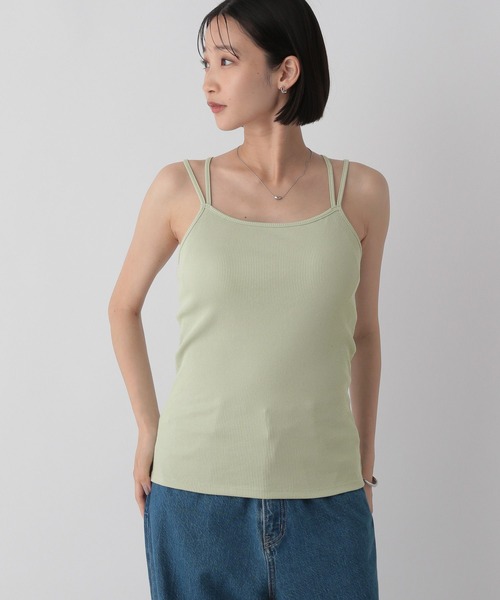 LOWRYS FARM（ローリーズファーム）の「スタイルＵＰクロスカップキャミ　100757（Tシャツ/カットソー・レディース・ブルー/その他/ブラック/アイボリー/ブラウン/グリーン系その他/ベージュ/イエロー/ブラウン系その他/レッド・FREE）」の6枚目の写真