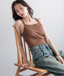 LOWRYS FARM | スタイルＵＰクロスカップキャミ　100757(Tシャツ/カットソー)
