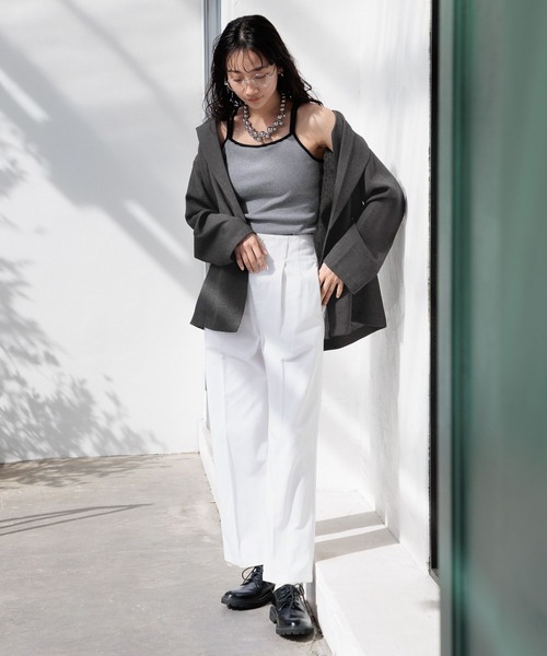 LOWRYS FARM（ローリーズファーム）の「スタイルＵＰクロスカップキャミ　100757（Tシャツ/カットソー・レディース・ブルー/その他/ブラック/アイボリー/ブラウン/グリーン系その他/ベージュ/イエロー/ブラウン系その他/レッド・FREE）」の15枚目の写真