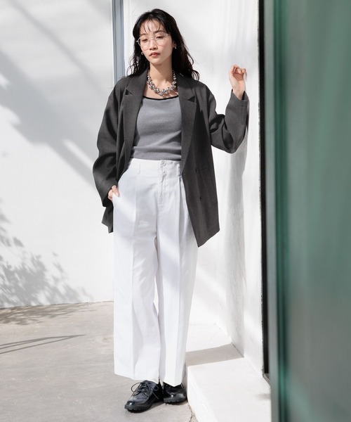 LOWRYS FARM（ローリーズファーム）の「スタイルＵＰクロスカップキャミ　100757（Tシャツ/カットソー・レディース・ブルー/その他/ブラック/アイボリー/ブラウン/グリーン系その他/ベージュ/イエロー/ブラウン系その他/レッド・FREE）」の16枚目の写真