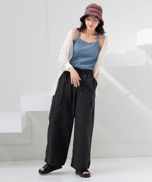 LOWRYS FARM（ローリーズファーム）の「スタイルＵＰクロスカップキャミ　100757（Tシャツ/カットソー・レディース・ブルー/その他/ブラック/アイボリー/ブラウン/グリーン系その他/ベージュ/イエロー/ブラウン系その他/レッド・FREE）」の19枚目の写真