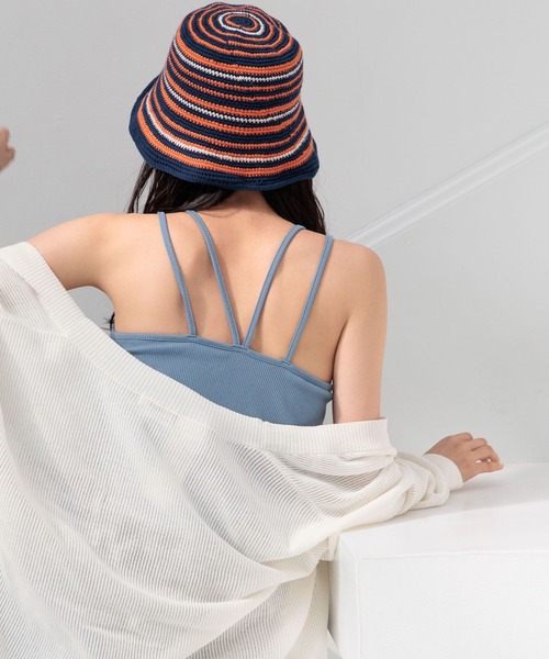 LOWRYS FARM（ローリーズファーム）の「スタイルＵＰクロスカップキャミ　100757（Tシャツ/カットソー・レディース・ブルー/その他/ブラック/アイボリー/ブラウン/グリーン系その他/ベージュ/イエロー/ブラウン系その他/レッド・FREE）」の22枚目の写真