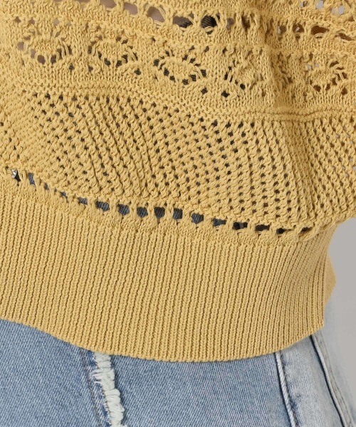 LOWRYS FARM（ローリーズファーム）の「スカシニットカーディガン６S 106585（カーディガン/ボレロ・レディース・ブラック/グレー/イエロー/アイボリー・FREE）」の19枚目の写真