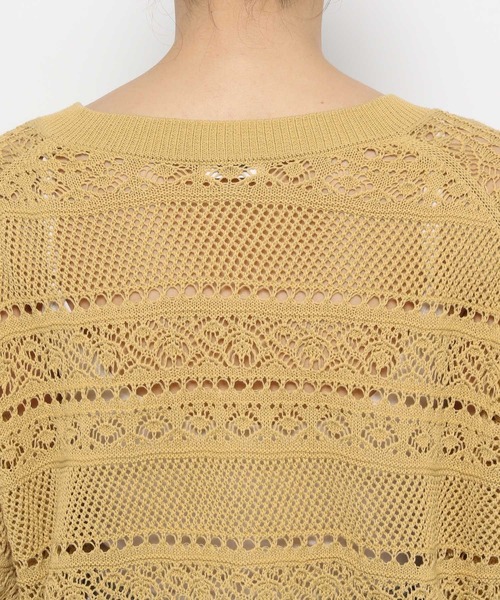 LOWRYS FARM（ローリーズファーム）の「スカシニットカーディガン６S 106585（カーディガン/ボレロ・レディース・ブラック/グレー/イエロー/アイボリー・FREE）」の18枚目の写真