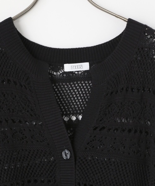 LOWRYS FARM（ローリーズファーム）の「スカシニットカーディガン６S 106585（カーディガン/ボレロ・レディース・ブラック/グレー/イエロー/アイボリー・FREE）」の17枚目の写真