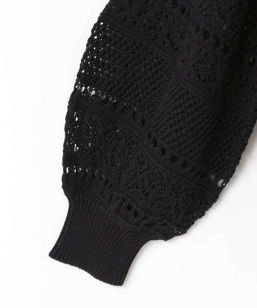 LOWRYS FARM（ローリーズファーム）の「スカシニットカーディガン６S 106585（カーディガン/ボレロ・レディース・ブラック/グレー/イエロー/アイボリー・FREE）」の15枚目の写真