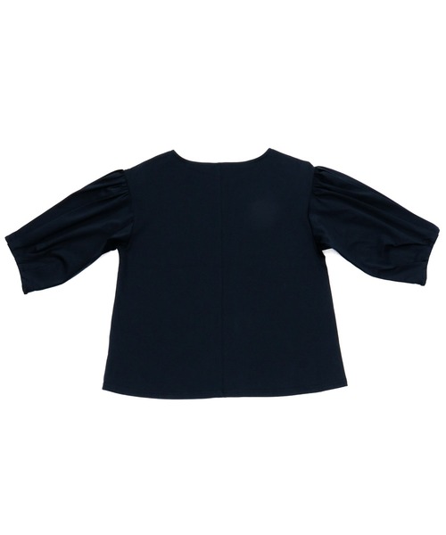 TOKYO SHIRTS（トウキョウシャツ）の「袖ボリュームタックギャザーカットソー 七分袖ブラウス（シャツ/ブラウス・レディース・ダークブルー/チャコール/ネイビー/ホワイト・M/L）」の3枚目の写真