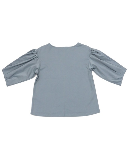 TOKYO SHIRTS（トウキョウシャツ）の「袖ボリュームタックギャザーカットソー 七分袖ブラウス（シャツ/ブラウス・レディース・ダークブルー/チャコール/ネイビー/ホワイト・M/L）」の14枚目の写真