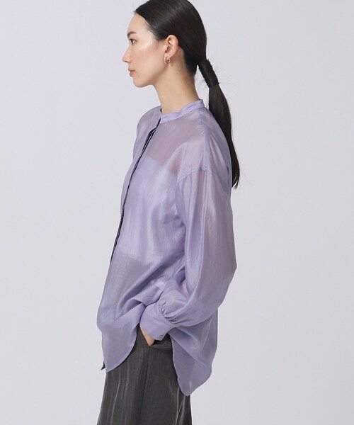 GALLEST（ギャレスト）の「◆シアーチュニックシャツ（シャツ/ブラウス・レディース・ホワイト/ブラック/パープル・38/34）」の17枚目の写真
