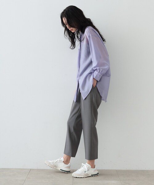 GALLEST（ギャレスト）の「◆シアーチュニックシャツ（シャツ/ブラウス・レディース・ホワイト/ブラック/パープル・38/34）」の20枚目の写真