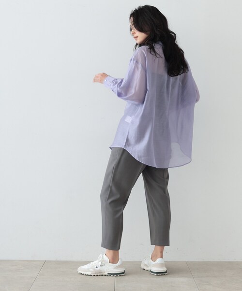 GALLEST（ギャレスト）の「◆シアーチュニックシャツ（シャツ/ブラウス・レディース・ホワイト/ブラック/パープル・38/34）」の21枚目の写真