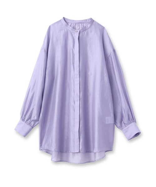 GALLEST（ギャレスト）の「◆シアーチュニックシャツ（シャツ/ブラウス・レディース・ホワイト/ブラック/パープル・38/34）」の7枚目の写真