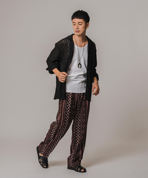 EDIFICE(エディフィス)の「バティック パターン1タック イージーパンツ(スラックス・メンズ・チャコールグレー/ブラック/ブラウン/グリーン/ネイビー・SMALL/MEDIUM/LARGE)」の14枚目の写真