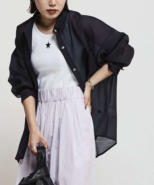 STAR★ PATCH ORGANDY SHIRT