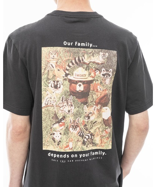 【セール】ELEMENT メンズ 【SMOKEY BEAR】 SBXE FAMILY SS Ｔシャツ 【2024年春夏モデル】（Tシャツ/カットソー）｜ELEMENT（エレメント）
