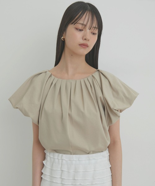 VIS（ビス）の「【洗える】袖ボリュームバックデザインプルオーバー（Tシャツ/カットソー・レディース・ブラック/ベージュ系その他/ブルー系その他5・FREE）」の2枚目の写真