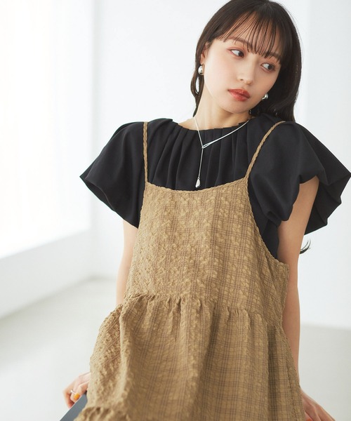 VIS（ビス）の「【洗える】袖ボリュームバックデザインプルオーバー（Tシャツ/カットソー・レディース・ブラック/ベージュ系その他/ブルー系その他5・FREE）」の6枚目の写真