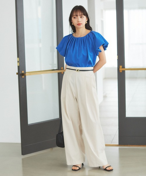 VIS（ビス）の「【洗える】袖ボリュームバックデザインプルオーバー（Tシャツ/カットソー・レディース・ブラック/ベージュ系その他/ブルー系その他5・FREE）」の14枚目の写真