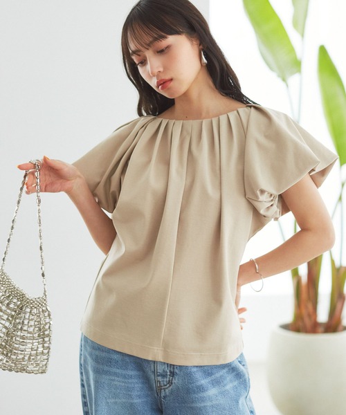 VIS（ビス）の「【洗える】袖ボリュームバックデザインプルオーバー（Tシャツ/カットソー・レディース・ブラック/ベージュ系その他/ブルー系その他5・FREE）」の16枚目の写真