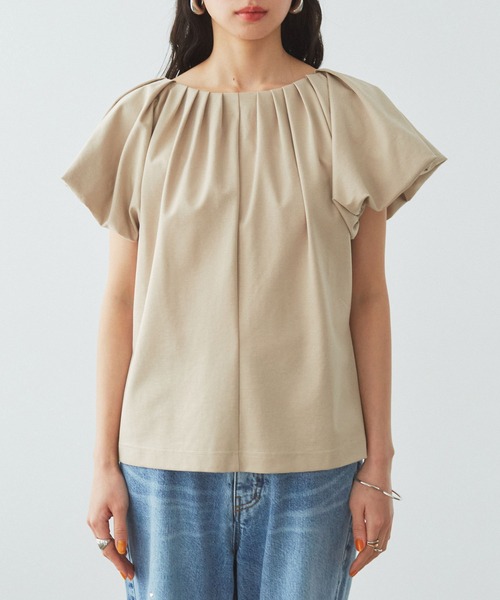 VIS（ビス）の「【洗える】袖ボリュームバックデザインプルオーバー（Tシャツ/カットソー・レディース・ブラック/ベージュ系その他/ブルー系その他5・FREE）」の21枚目の写真