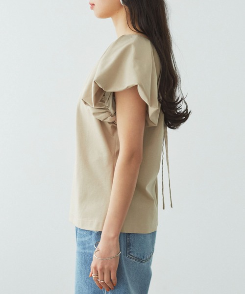 VIS（ビス）の「【洗える】袖ボリュームバックデザインプルオーバー（Tシャツ/カットソー・レディース・ブラック/ベージュ系その他/ブルー系その他5・FREE）」の22枚目の写真