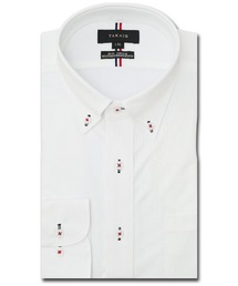 TAKA-Q（タカキュー）の「タカキュー ノーアイロンストレッチ ボタンダウン ビジネスドレス長袖ニットシャツ（ビジネスシャツ・メンズ）」