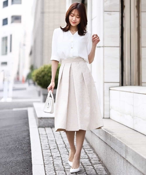 Vネックジョーゼットブラウス(五分袖)/洗える/WEB限定サイズ(シャツ/ブラウス)|OFUON(オフオン) Vネックジョーゼットブラウス(五分袖)/洗える/WEB限定サイズ(シャツ/ブラウス)|OFUON(オフオン)