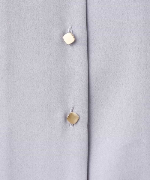 Vネックジョーゼットブラウス(五分袖)/洗える/WEB限定サイズ(シャツ/ブラウス)|OFUON(オフオン) Vネックジョーゼットブラウス(五分袖)/洗える/WEB限定サイズ(シャツ/ブラウス)|OFUON(オフオン)