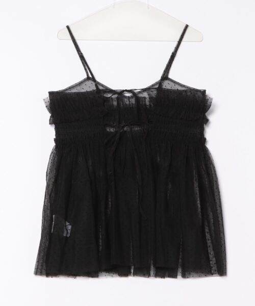 PICCIN PERLA(ピッチンペルラ)の「ドットチュールキャミソール(キャミソール・レディース・ブラック・M)」の13枚目の写真