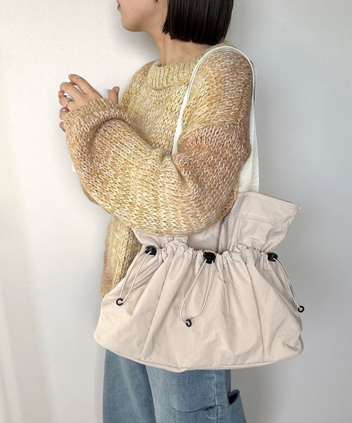 CRB(シーアールビー)の「ドロストトートバッグ(トートバッグ・レディース・ベージュ/カーキ/ブラック・F)」の10枚目の写真
