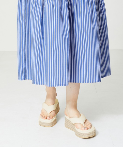 美品　フェンディ トング　サンダル　35.5 セール】厚底ジュートトングサンダル/41225（サンダル