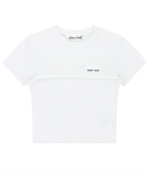 A'GEM/9 × .kom 『NIIER NOR/ニア ノア』 LACE TRIMMING CROP