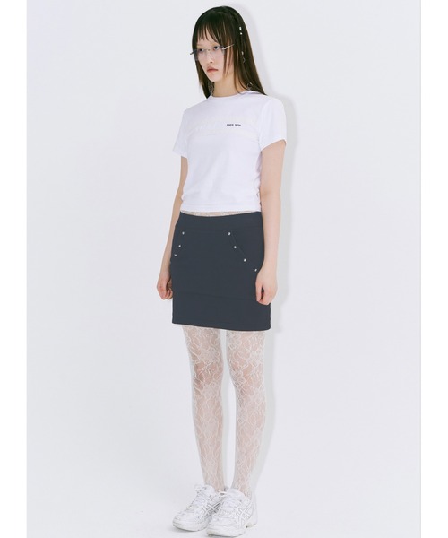 A'GEM/9 × .kom 『NIIER NOR/ニア ノア』 LACE TRIMMING CROP