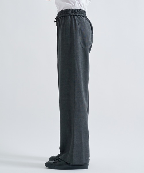 CINOH(チノ)の「【CINOH/チノ】別注 SUMMER WOOL RELAX PANTS/別注サマーウールリラックスパンツ(スラックス・メンズ・ダークネイビー/ダークグレー・48/46/44)」の5枚目の写真