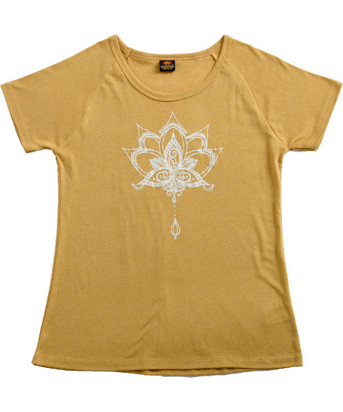 MARAI（マーライ）の「【MARAI】ロータスロゴ半袖Tシャツ（Tシャツ/カットソー・レディース・カーキ系/マスタード/ピンク/ブルー/ブラック/レッド・FREE）」の15枚目の写真