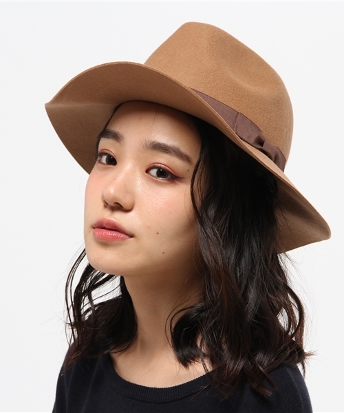 WEGO（ウィゴー）の「WEGO/フェルトツバ広ハット（ハット・レディース・ライトグレー/ブラウン/ワイン/ライトピンク/ネイビー/カーキ/ブラック/キャメル・FREE）」の13枚目の写真