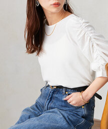 セミシアースラブ袖ギャザープルオーバー