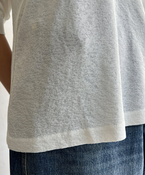 Chez toi（シェトワ）の「セミシアースラブ袖ギャザープルオーバー（Tシャツ/カットソー・レディース・ブラック/ブルー/オフホワイト・FREE）」の21枚目の写真