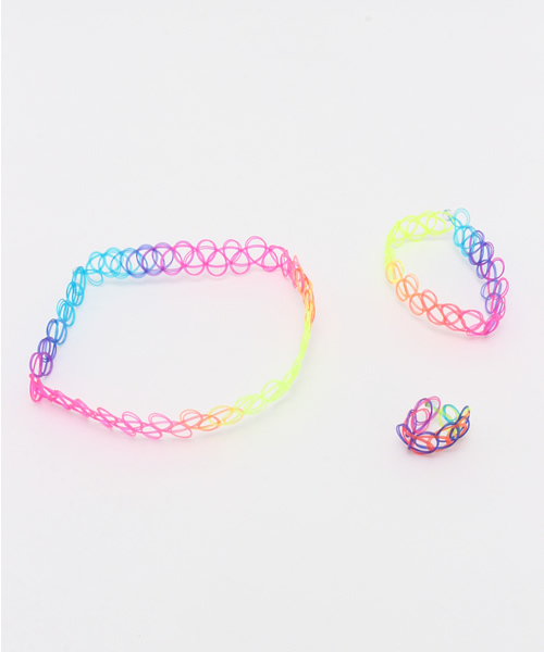 WEGO（ウィゴー）の「WEGO/タトゥチョーカーセット（ネックレス・レディース・ホワイト/ブラック/その他1・FREE）」の3枚目の写真