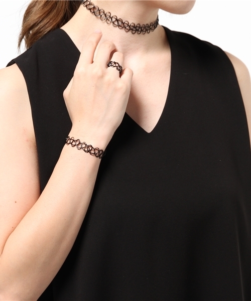 WEGO（ウィゴー）の「WEGO/タトゥチョーカーセット（ネックレス・レディース・ホワイト/ブラック/その他1・FREE）」の9枚目の写真