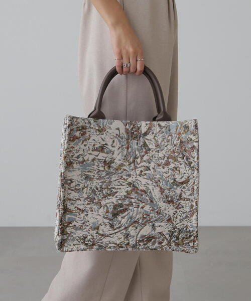 FREE'S MART（フリーズマート）の「◆ジャガード柄バッグ（トートバッグ・レディース・ベージュ系その他/ブルー系その他・ﾌﾘ-）」の7枚目の写真