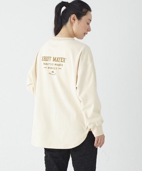 KRIFF MAYER Lady's Collection(クリフメイヤーレディースコレクション)の「もちのびゆるT(Tシャツ/カットソー・レディース・その他5/カラフル/ブラウン/グレー/ナチュラル/カーキ/ブラック・LARGE/MEDIUM)」の4枚目の写真