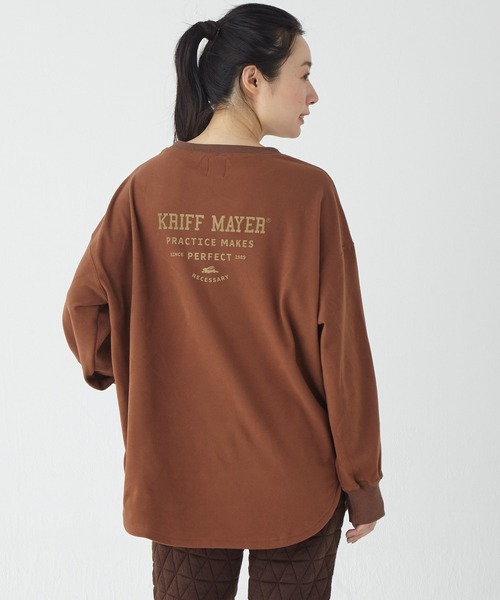 KRIFF MAYER Lady's Collection(クリフメイヤーレディースコレクション)の「もちのびゆるT(Tシャツ/カットソー・レディース・その他5/カラフル/ブラウン/グレー/ナチュラル/カーキ/ブラック・LARGE/MEDIUM)」の1枚目の写真