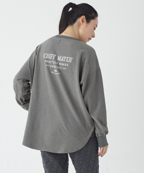 KRIFF MAYER Lady's Collection(クリフメイヤーレディースコレクション)の「もちのびゆるT(Tシャツ/カットソー・レディース・その他5/カラフル/ブラウン/グレー/ナチュラル/カーキ/ブラック・LARGE/MEDIUM)」の3枚目の写真