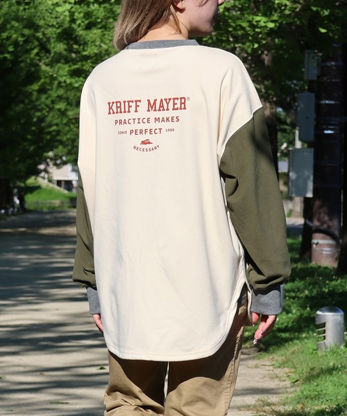 KRIFF MAYER Lady's Collection(クリフメイヤーレディースコレクション)の「もちのびゆるT(Tシャツ/カットソー・レディース・その他5/カラフル/ブラウン/グレー/ナチュラル/カーキ/ブラック・LARGE/MEDIUM)」の7枚目の写真