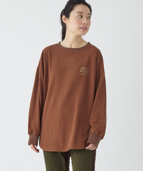 KRIFF MAYER Lady's Collection(クリフメイヤーレディースコレクション)の「もちのびゆるT(Tシャツ/カットソー・レディース・その他5/カラフル/ブラウン/グレー/ナチュラル/カーキ/ブラック・LARGE/MEDIUM)」の8枚目の写真