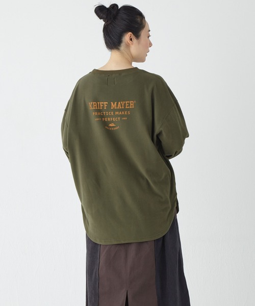 KRIFF MAYER Lady's Collection(クリフメイヤーレディースコレクション)の「もちのびゆるT(Tシャツ/カットソー・レディース・その他5/カラフル/ブラウン/グレー/ナチュラル/カーキ/ブラック・LARGE/MEDIUM)」の11枚目の写真